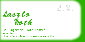 laszlo woth business card